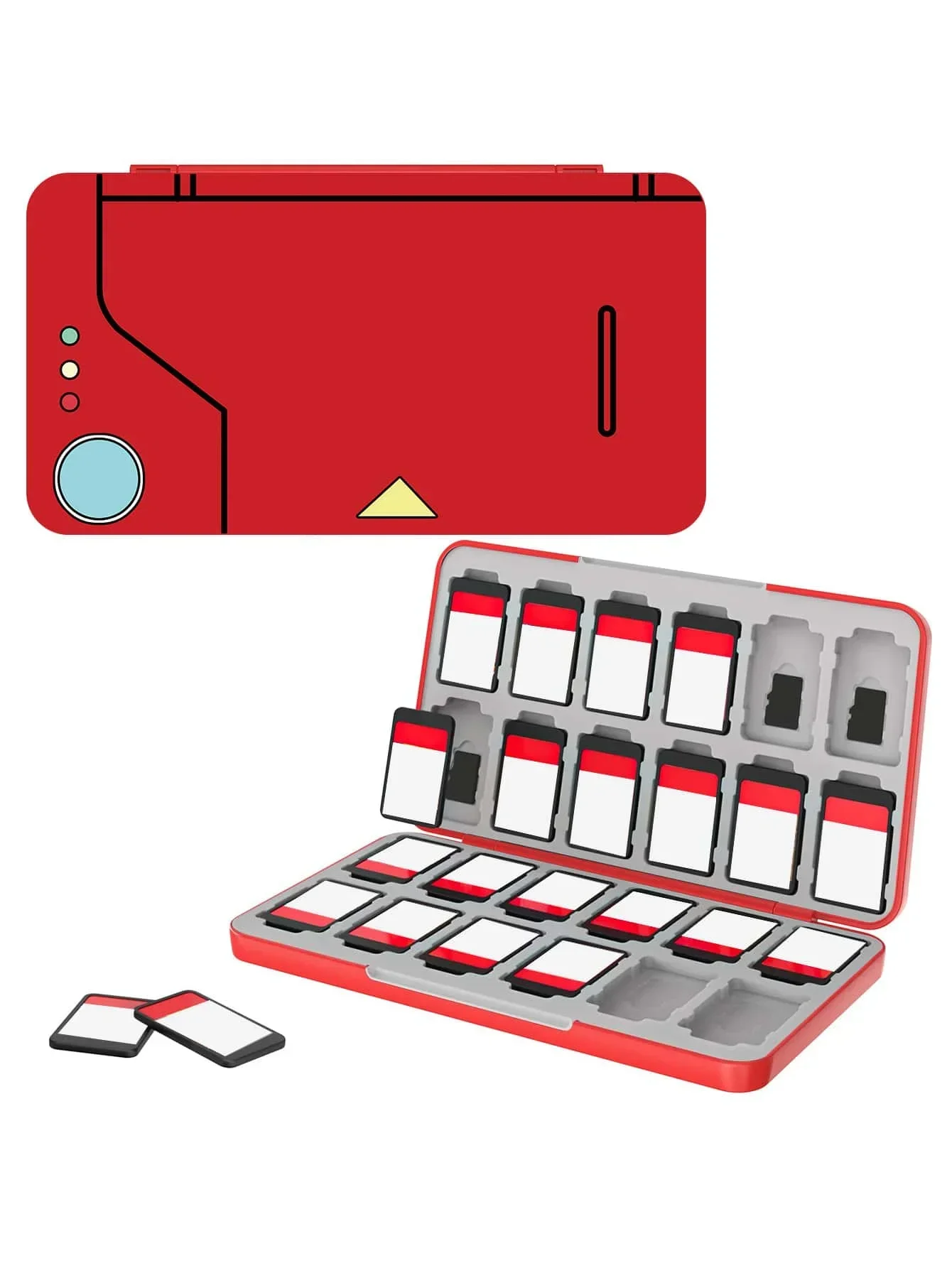 Suitable for Switch game card magnetic absorption cassette reader 24 in 1 red