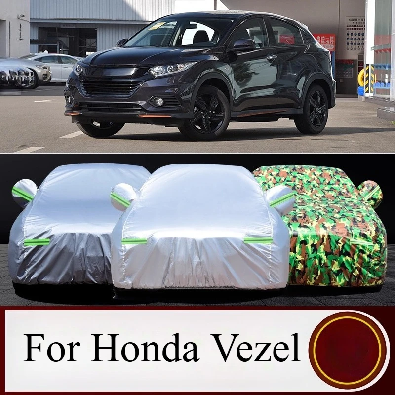 For Honda Vezel SUV Heavy Duty Car Cover For Sun Protection Rainproof Flame Retardant Sunshade Dust Proof Anti Freeze
