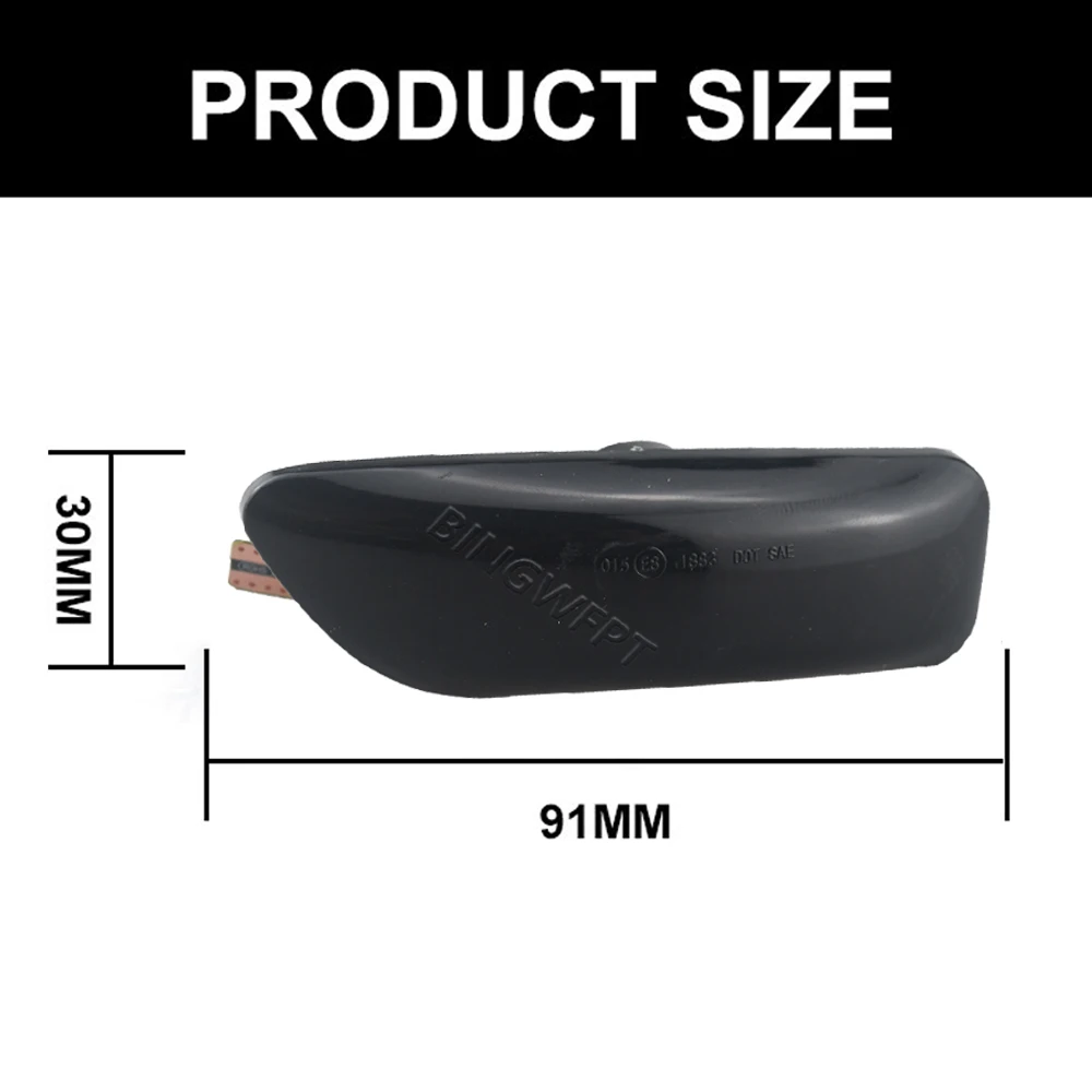 2PCS Car LED Dynamic Turn Signal Light Side Mirror Sequential Lamp Blinker Indicator For Volvo XC90 S80 XC70 V70 S60 2001-2009