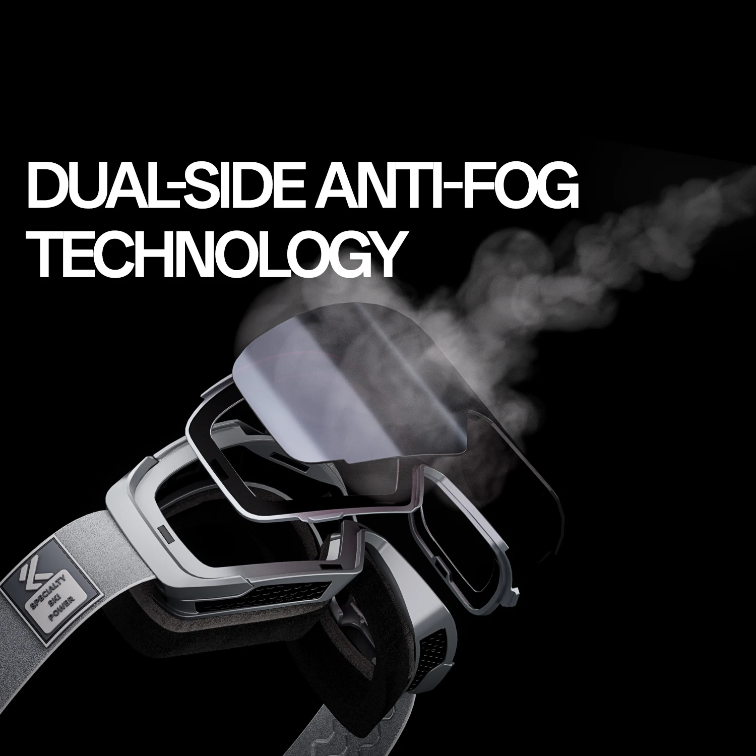 نظارات تزلج فوتوكروميك خارجية من KAPVOE للرجال والنساء، نظارات رياضية جبل الثلج مزدوجة مضادة للضباب على الجليد والتزلج على الجليد في الشتاء