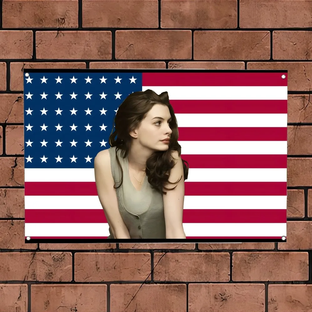 Anne Hathaway Flag Flag Polyester Digital Printing Banner Wall Art Out Door Decoration