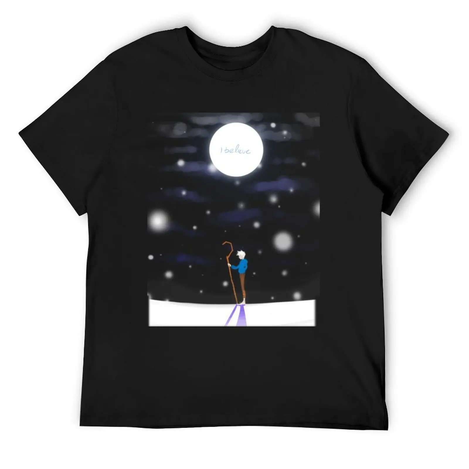 Jack Frost I Believe T-Shirt baggy shirts new edition kawaii clothes mens vintage t shirts