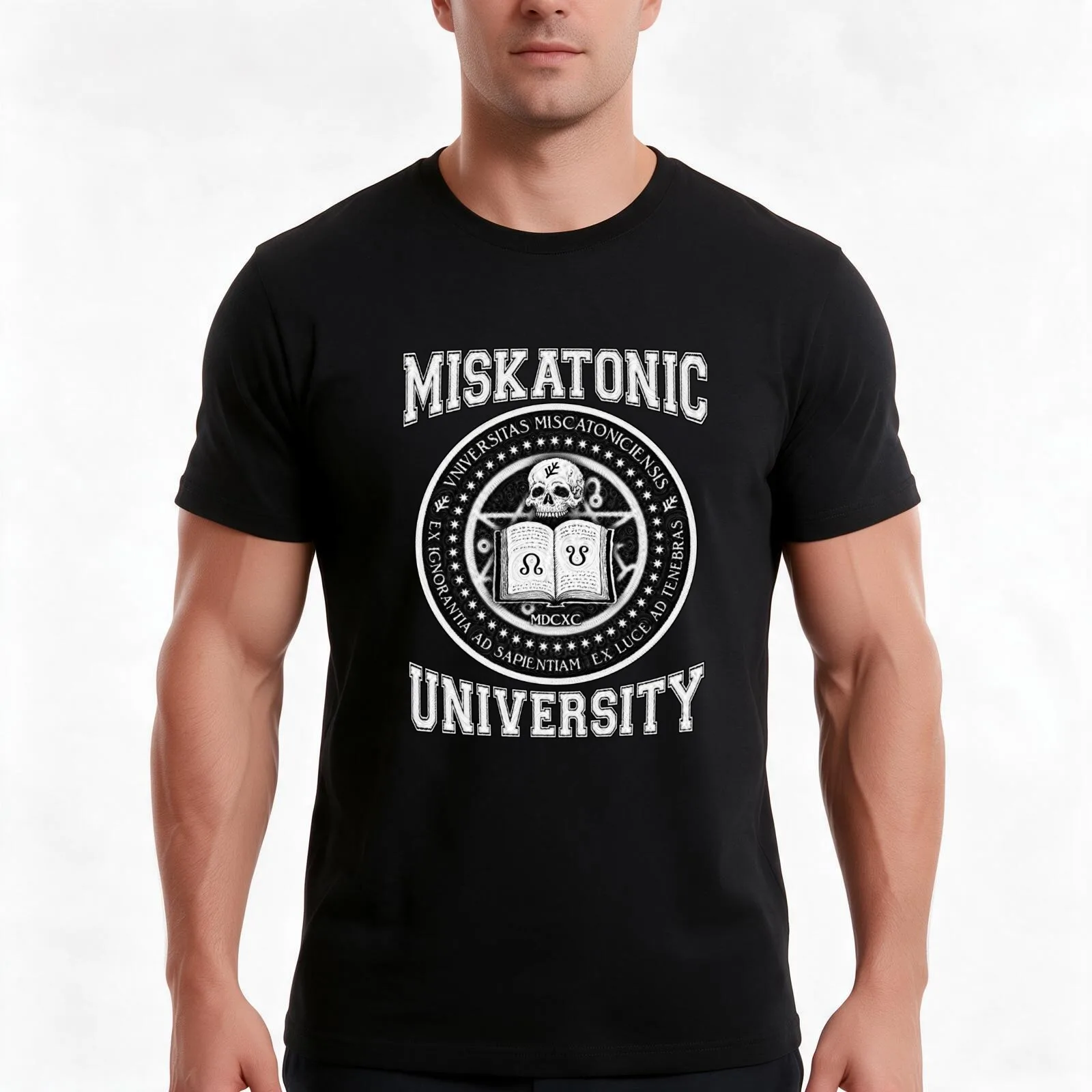 Miskatonic - Azhmodai 2019 T-Shirt, Summer Casual Cotton Tee, Oversized Streetwear Tops, Vintage Graphic Print, Unisex Men Women