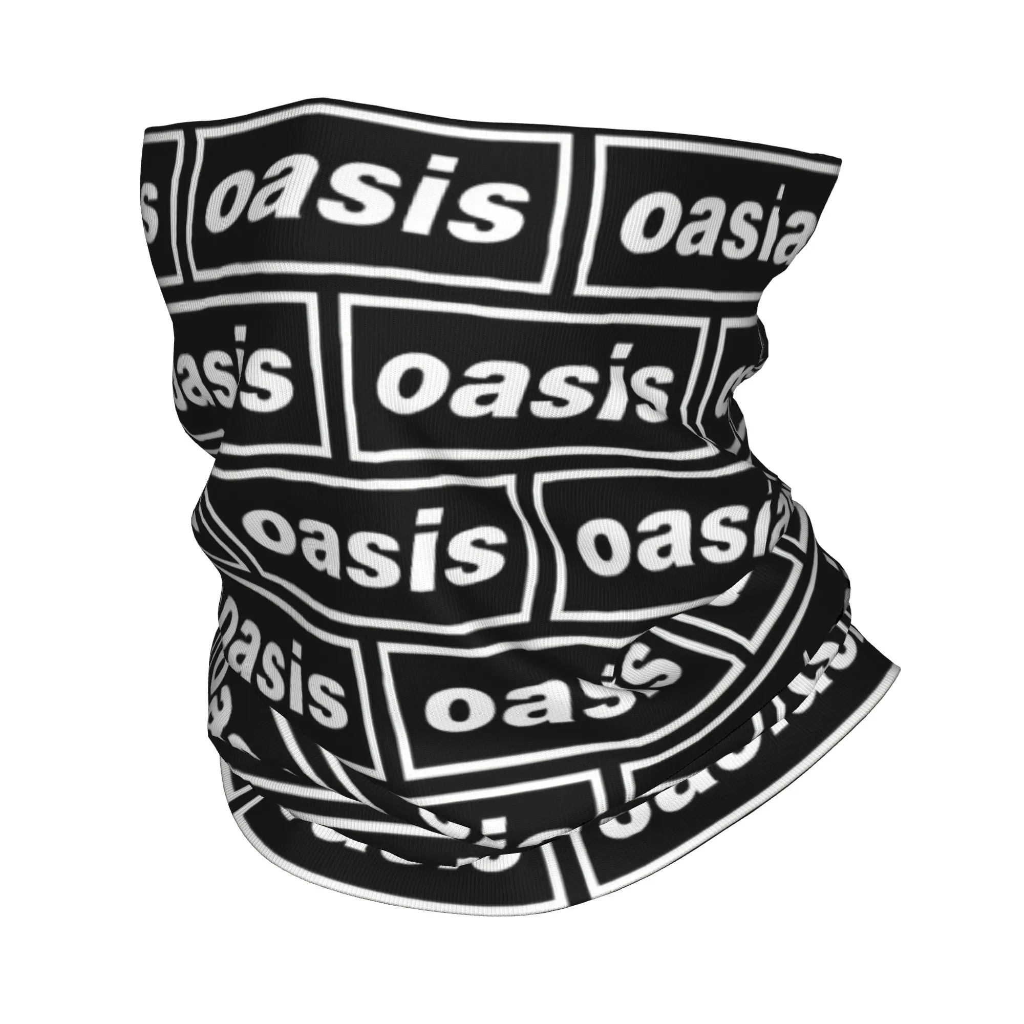 Custom British Music Definitely Maybe O-Oasis  Bandana Neck Gaiter for Hiking Running Men Women Wrap Scarf  Balaclava Warmer