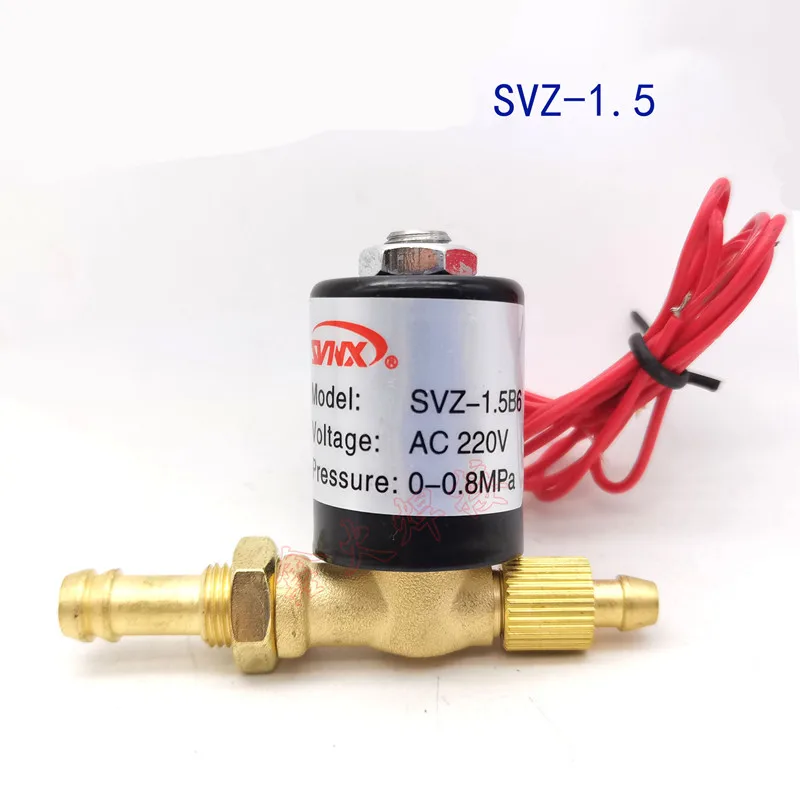 

SVZ-1.5 AC DC 24V 36V 220V 2 Position 2 Way Solenoid Valve Argon Arc Welding Machine Solenoid Valve Brass Hose Connector