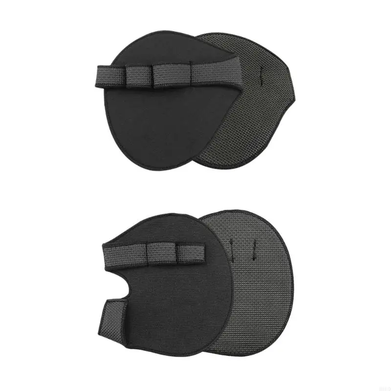 Weightlifting Hand Pads Pair for Gym Use, Textured Neoprene Contact Pad with Open-Back Design and Finger-Entry Layout 69HD