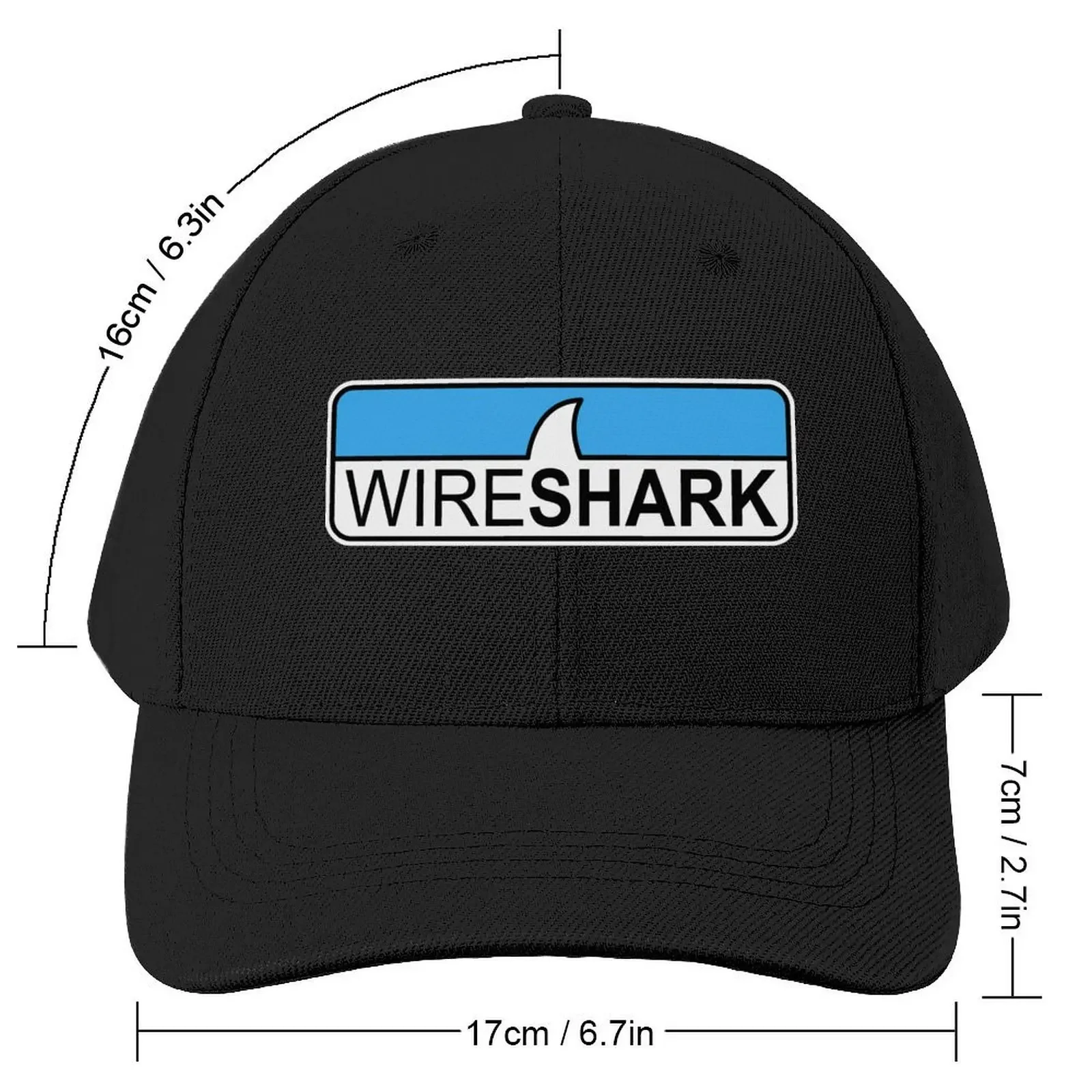 Wireshark Hi-Res Logo Horizontal Baseball Cap Visor custom Hat hard hat Women's Hats Men's