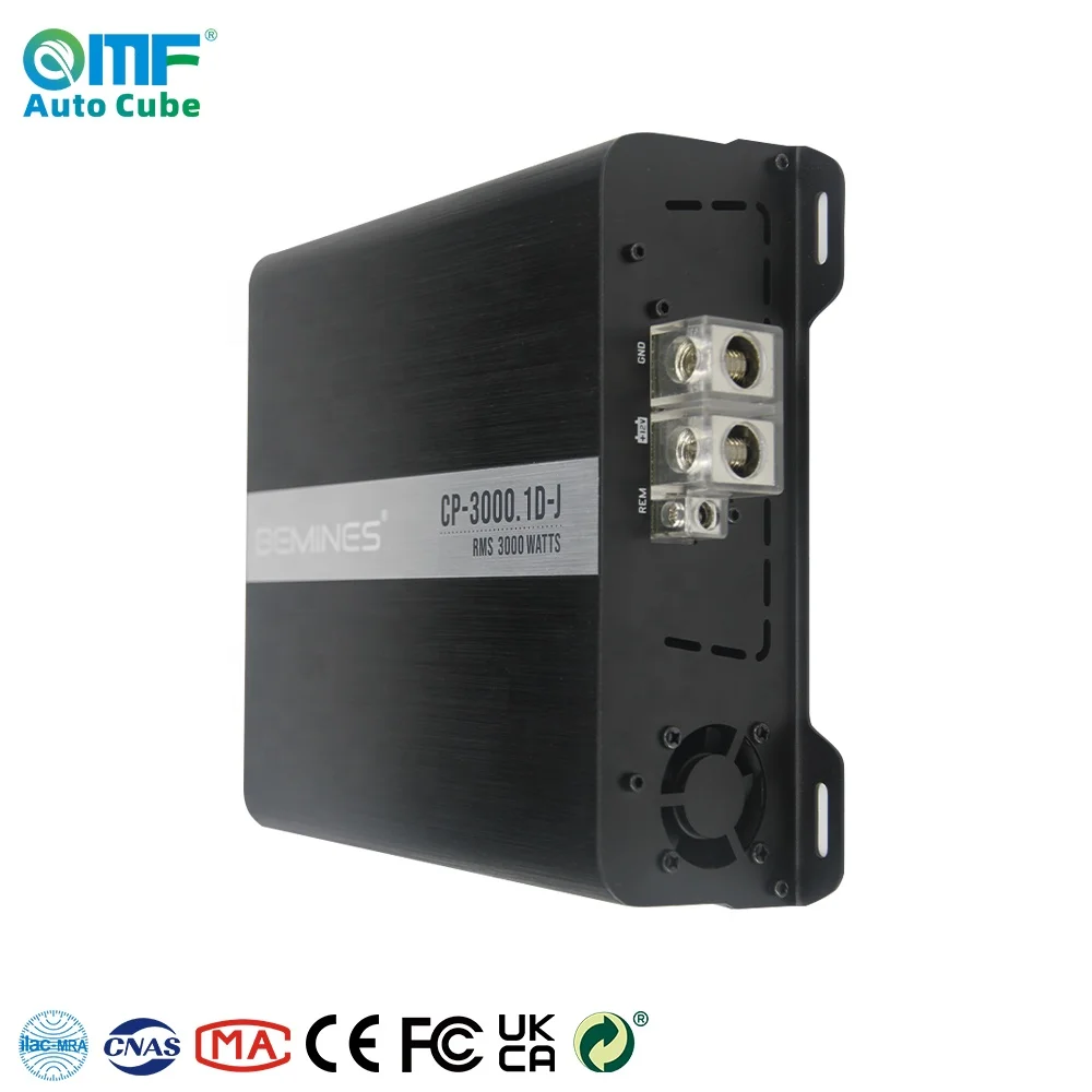 QMF-CP-3000.1 Best seller Class D Monoblock 12V car power amplifier car audio amplifier