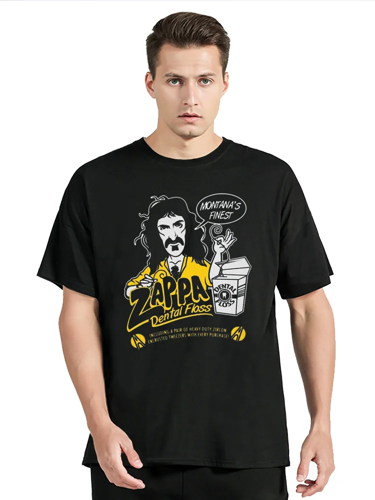 

Frank Zappa t-Shirt Men's Black Graphic TShirt Cotton Retro Men Clothing Oversized Tees Tops