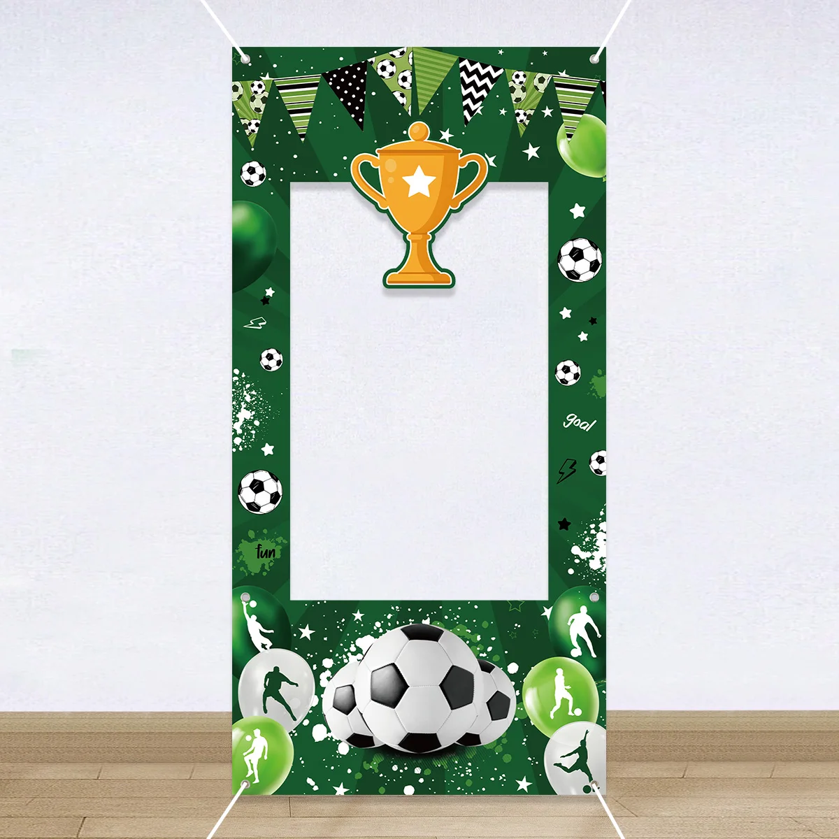 1pc Fußball Thema Foto Requisiten Geburtstag Party Fußball Themen Photo Booth Rahmen für Kinder Jungen Geburtstag Sport Party Dekoration