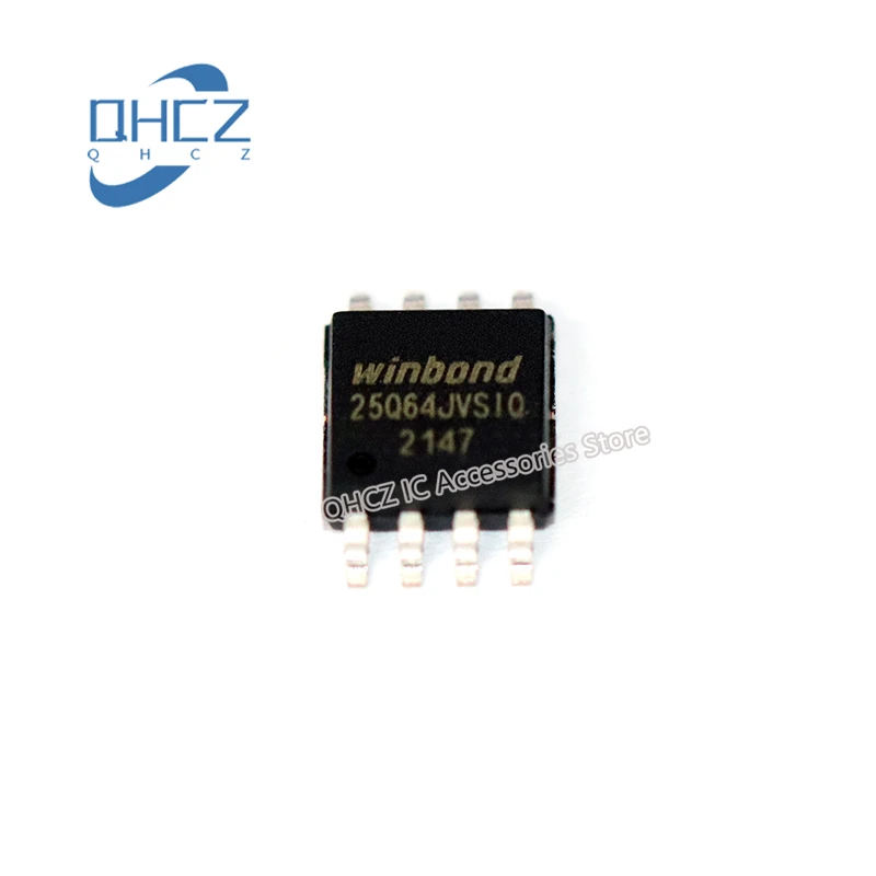 5PCS W25Q64JVSSIQ Silkscreen: 25Q64JVSIQ 64Mbits SOP8 8M FLASH New Original Integrated circuit IC chip In Stock