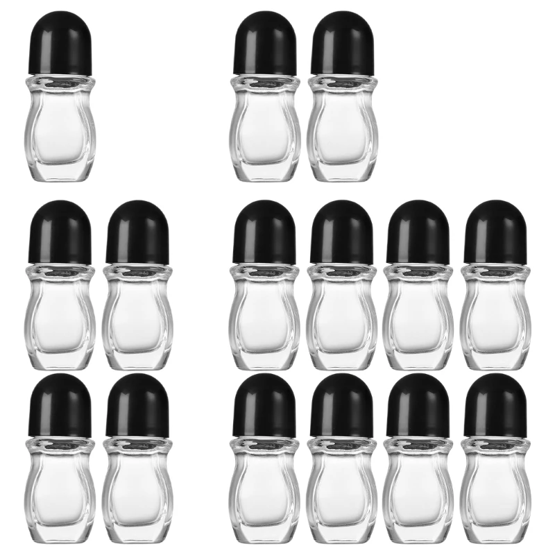 30ml Clear Glass Bottles with Plastic Lid for Liquids Trvel Storage Organized Drop Shipping