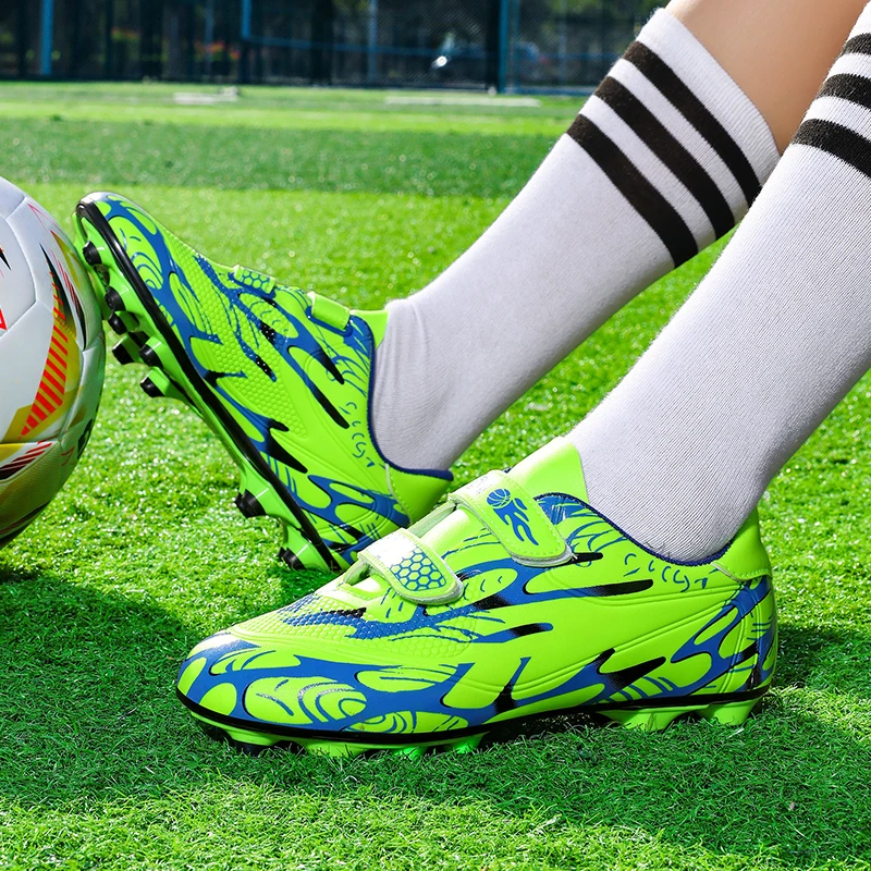 

New Men Kids Football Boots Ultralight Cleats Professional Soccer Shoes Non-Slip Match Grass Boys Training Shoes Drop Shipping