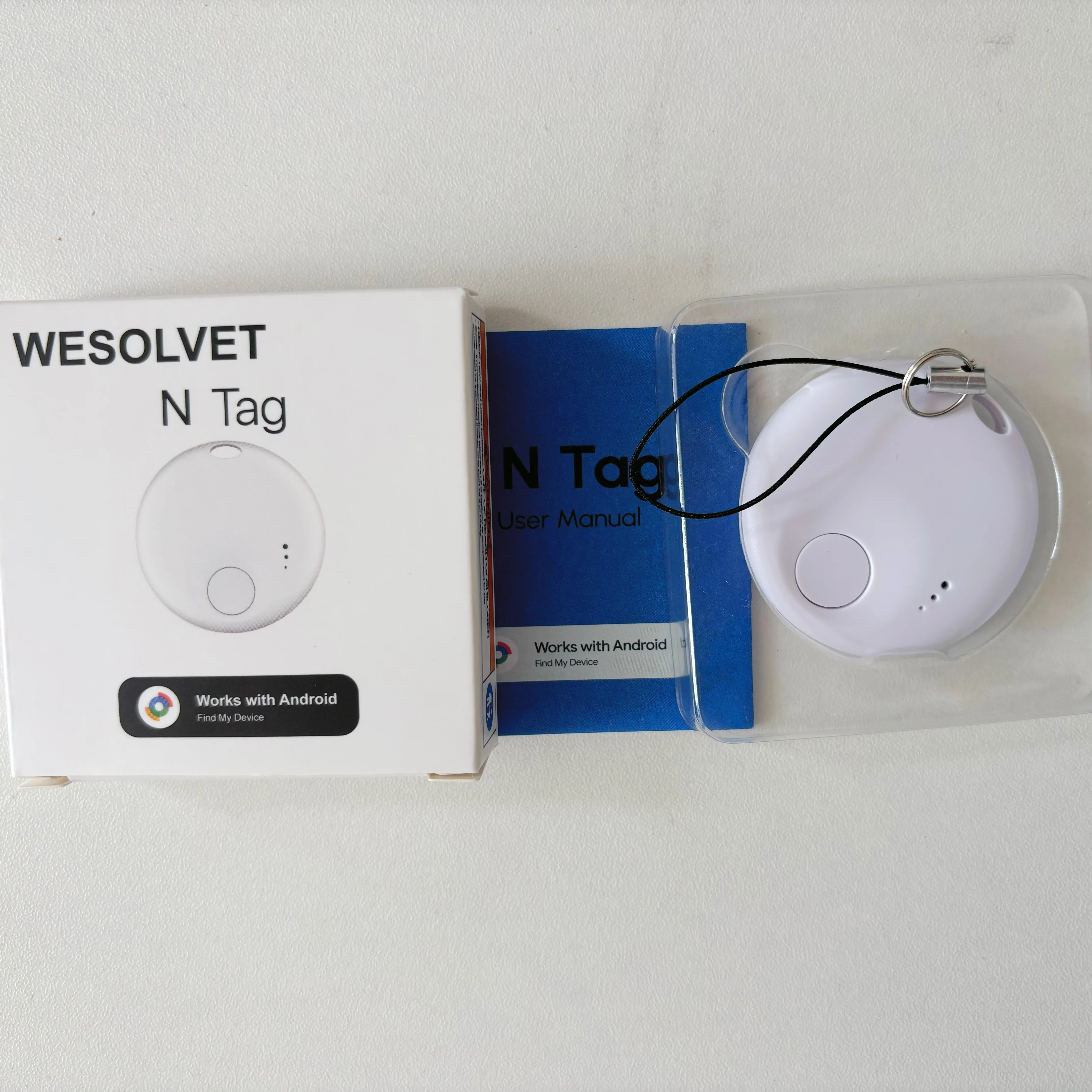 Mini Bluetooth GPS Locator, Compatible with Google Find My Device, Anti-Loss Tag for Wallet/Kids/Pet, APP Tracking