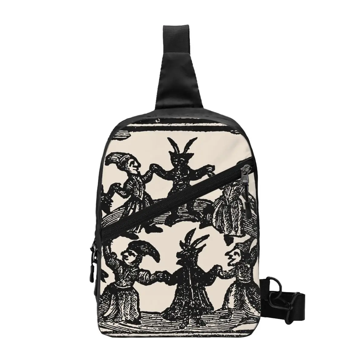 

Custom Fashion Witches Circle Dance Crossbody Sling Backpack Men Shoulder Chest Bags for Traveling