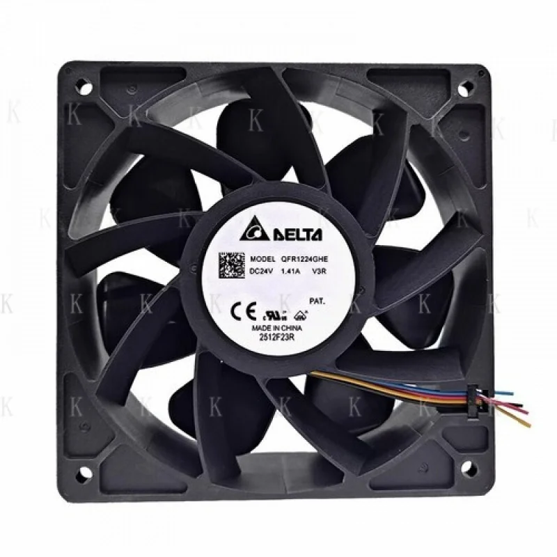 

C FOR Delta QFR1224GHE-V3R 12038 24V 1.41A 6000RPM 4-Wire DC Cooling Fan
