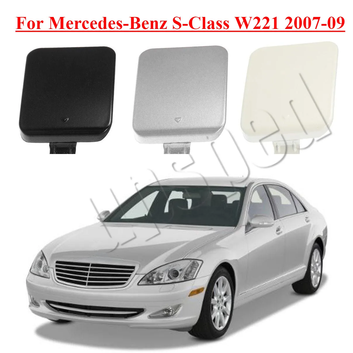 

Front Bumper Tow Hook Hole Eye Cover Cap For Mercedes-Benz S-Class W221 2007-09