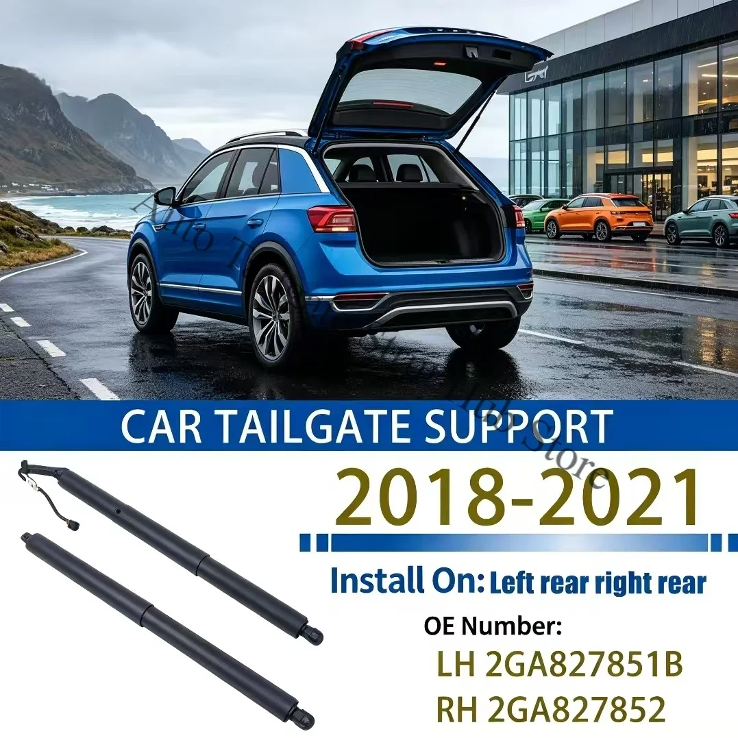For 2018-2021 A1 Volkswagen T-ROC Tailgate Support Rod Rear Tailgate Strut Electric Support Struts 2GA827851B 2GA827852