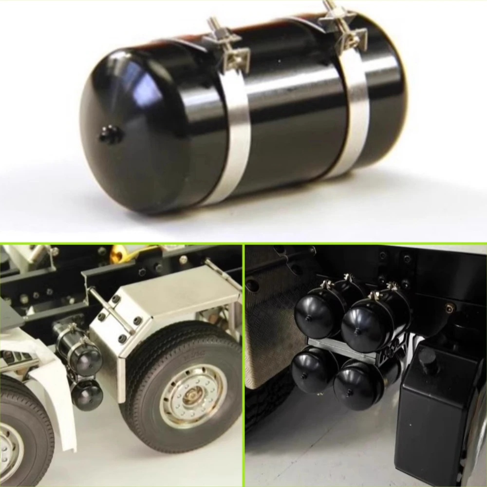 Symulowany Metalowy Zbiornik Gazowy Dekoracja Do Ciężarówki RC Tamiya 1/14 Przyczepa Wywrotka Scania Benz Actros Volvo MAN Części DIY