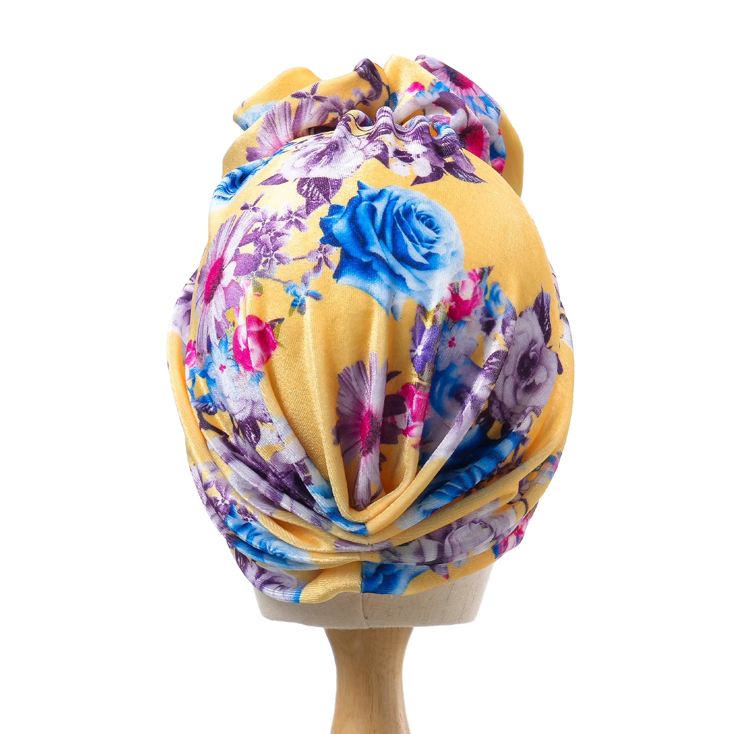 New Bohemia Printed Turbans For Women Muslim Hijab Caps Head Scarf African Headwear Turban Hat Ladies Hair Accessories