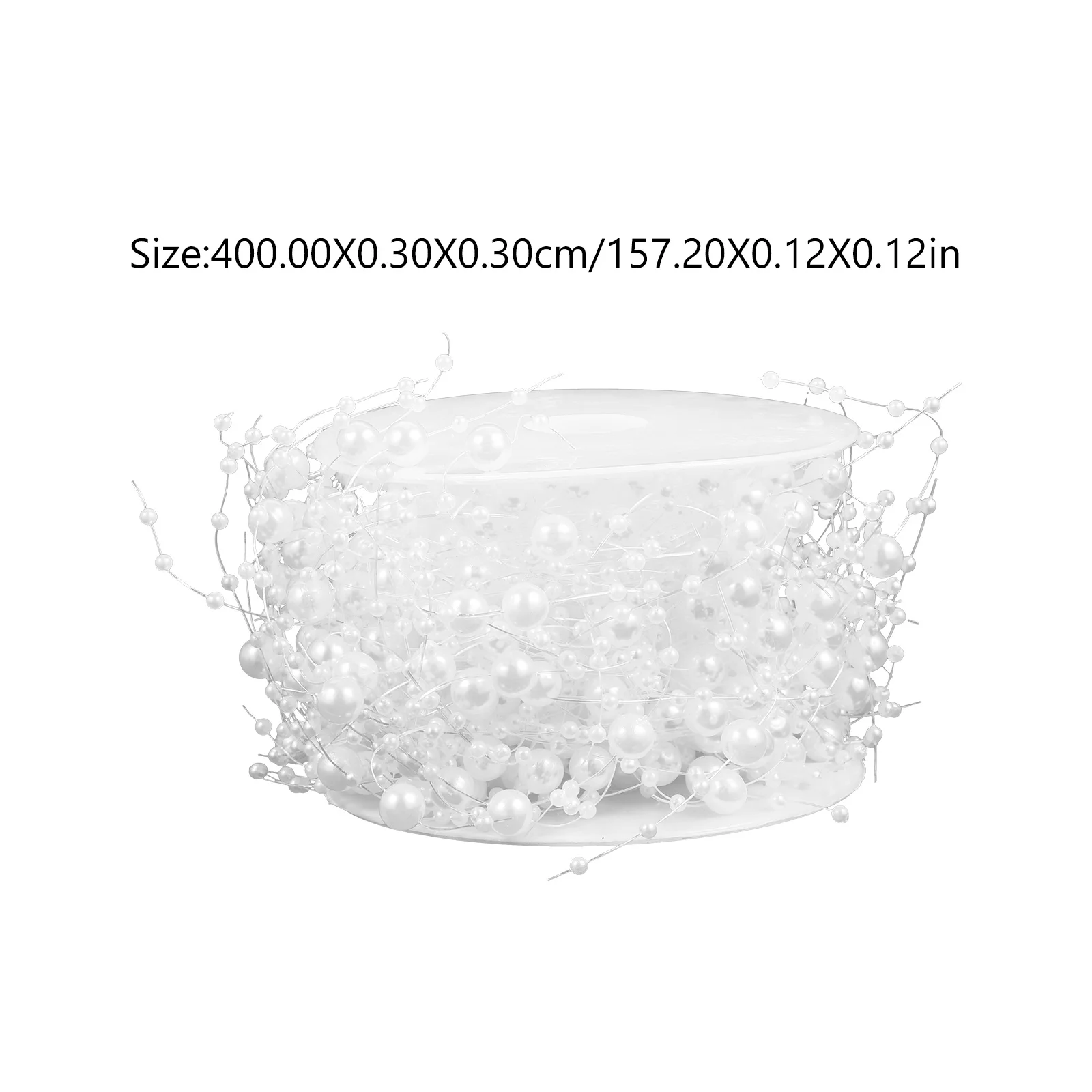 1 Rolle Perlenschnur zum Dekorieren von Vasen, Basteln, Girlanden, Tischdekoration, Zubehör