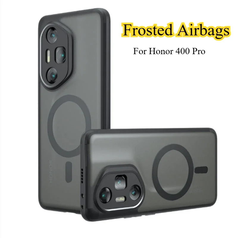 

For Honor 400 Pro Case for Magsafe Magentic Matte Acrylic Bumper for Honor 400 Wireless Charge Hard Case