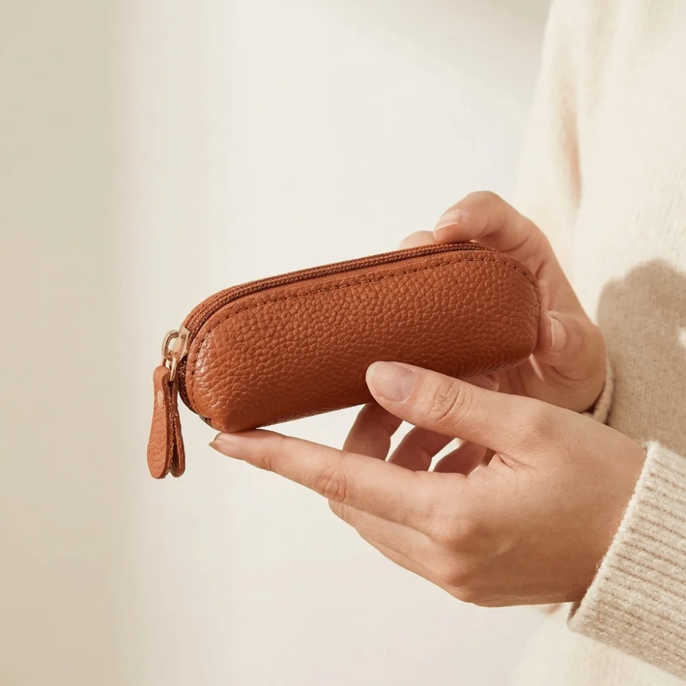 Gift Solid Color Women's Wallet Zipper Waterproof Mini Coin Bag Compact Durable Lipstick Sstorage Bag Daily