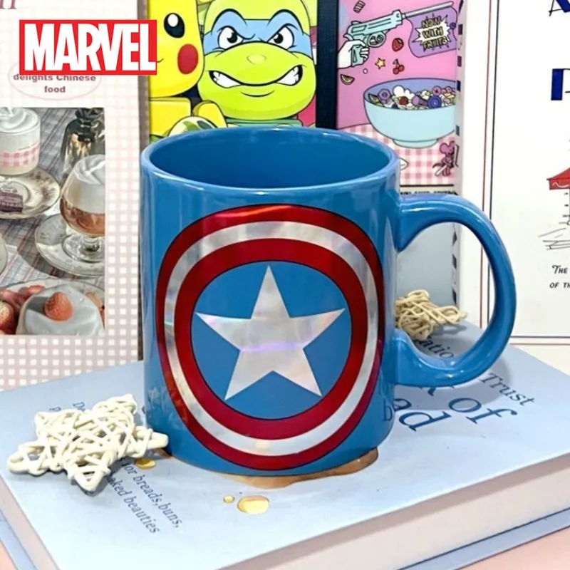 

Marvel Mug Captain America's Shield Ceramic Thick Cartoon Anime Cool Figure Dormitory Office Home Coffee Milk Water Cup Gifts
