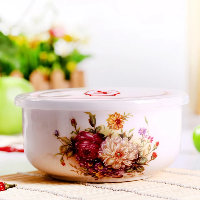 6 Inch, Bone China, Ceramic Rice Bowl, Lunch Box for Kids, Food Contain, Buffet and Party Dessert Serving, Microwave Safe