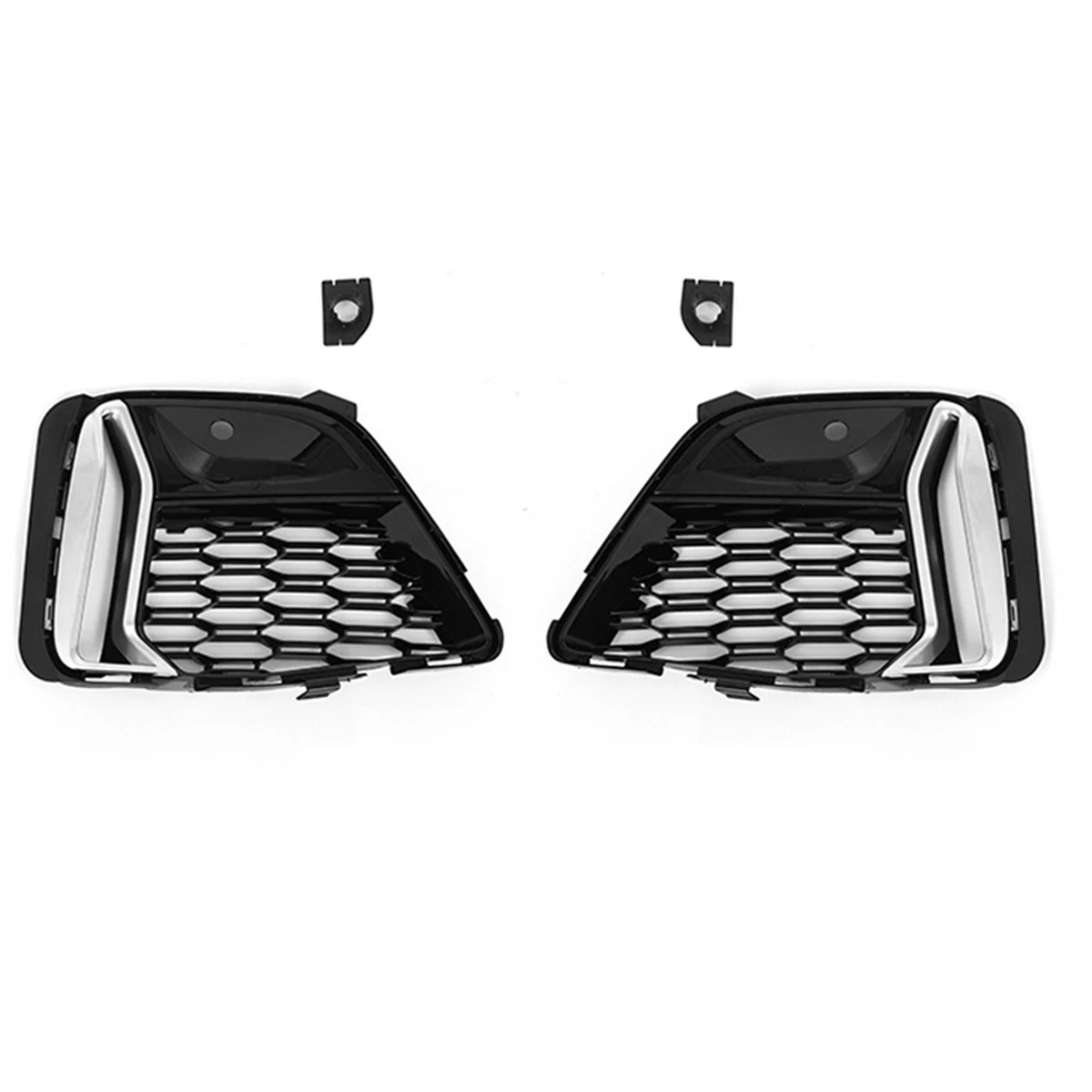 

Front Fog Light Lamp Cover Grille Trim for BMW- 3 Series G20 G28 M340I 330I 320I 330E 2019 2020 2021 2022(Chrome+Black)