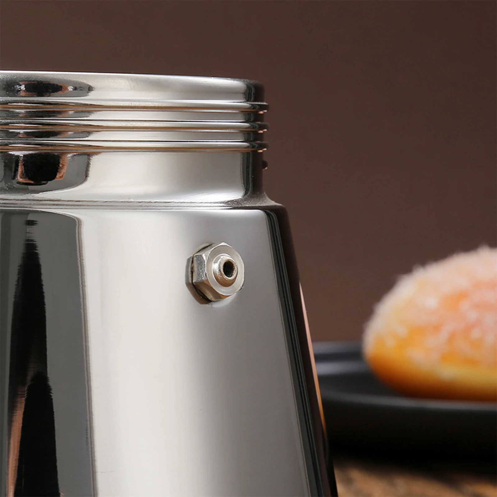 وعاء موكا 300 مللي/200 مللي 304 ماكينة صنع القهوة من الفولاذ المقاوم للصدأ مع تصميم دورق القهوة مناسبة لموقد الغاز اليوناني