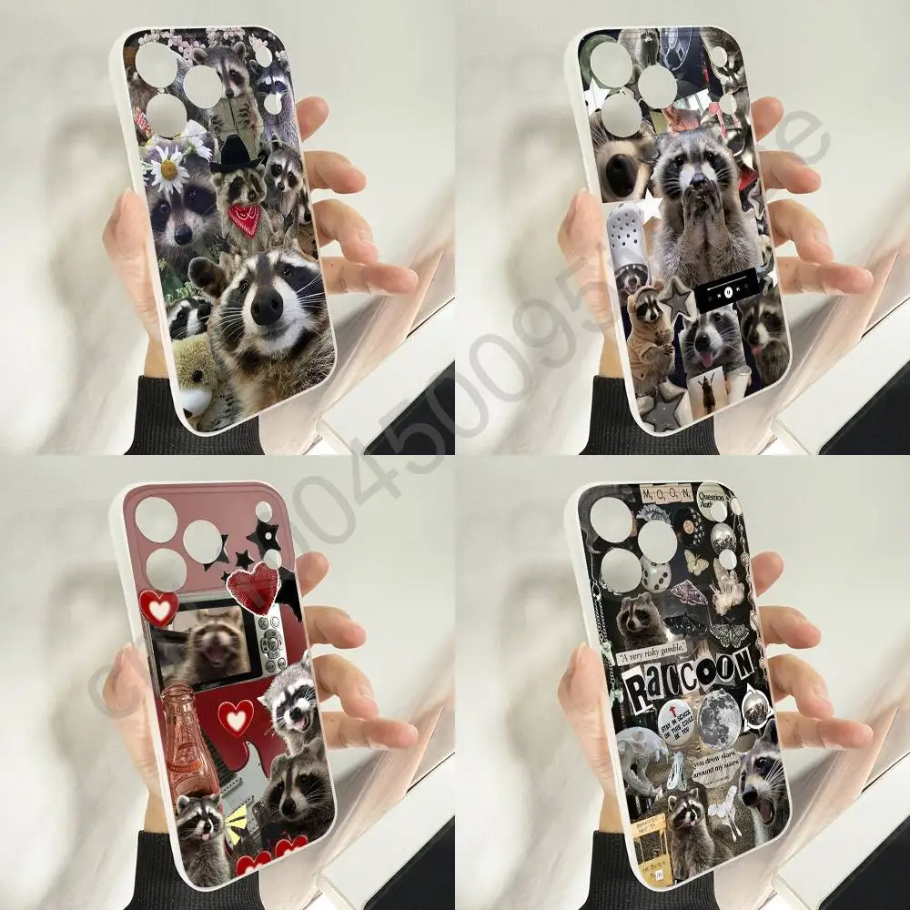 

Cute Pet Lovely Raccoon Phone Case For iPhone 11,16,15,14,13,17,12,Plus,E,Air,Mini,Pro,Max Magnetic Magsafe Soft Cover