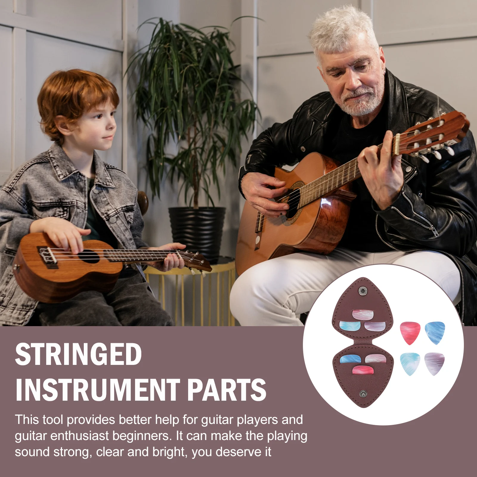 

1 set 1 Set Plastic Guitar Picks Storage Bag Durable Ergonomic Design Folk Electric Guitar Accessories Stringed Instrument Parts