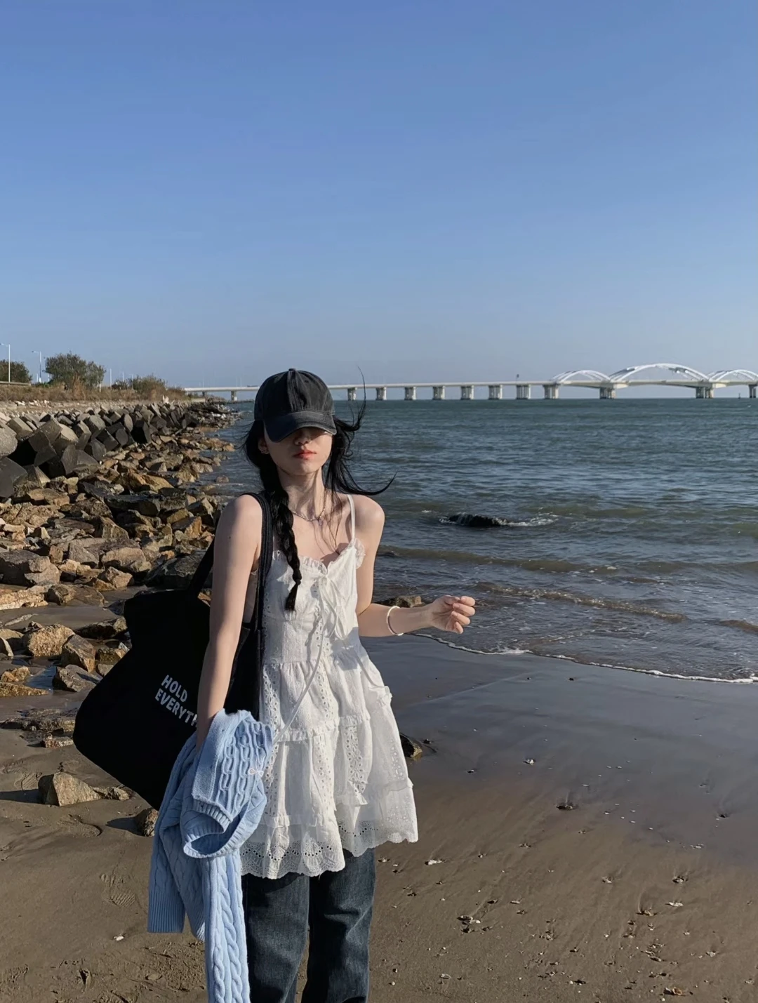 ホワイトレースホルタードレス-レディース-刺繍入りバレエスタイルスカート-綿00-春シーズン-ユニバーサルフィット-デイリーウェア