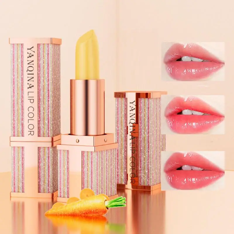 Cor Mudando Batom, Hidratante Lip Gloss, Nouritious Lip Balm, caroteno