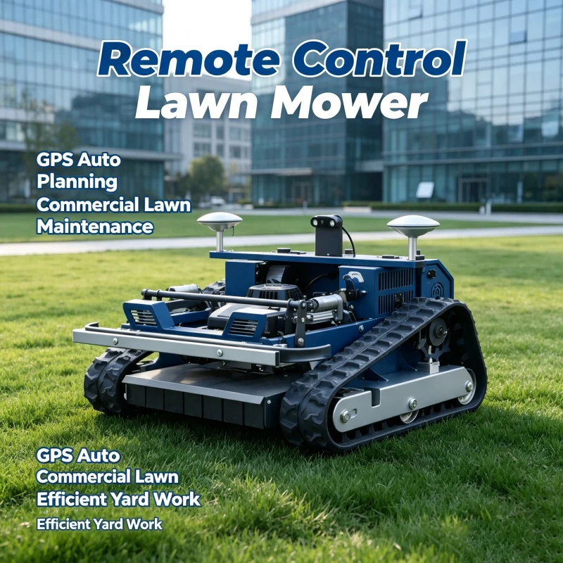 Customized Remote Control Lawn Mower GPS saline river flat recycling trimming, trim flat weeds to improve soil fertility