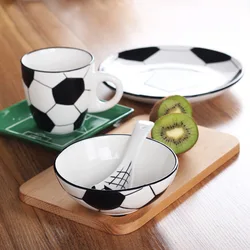 Creative Children's Ceramic Tableware Football Ball Series Dish Plate Bowl Cup with ware dinnerware Volleyball Golf