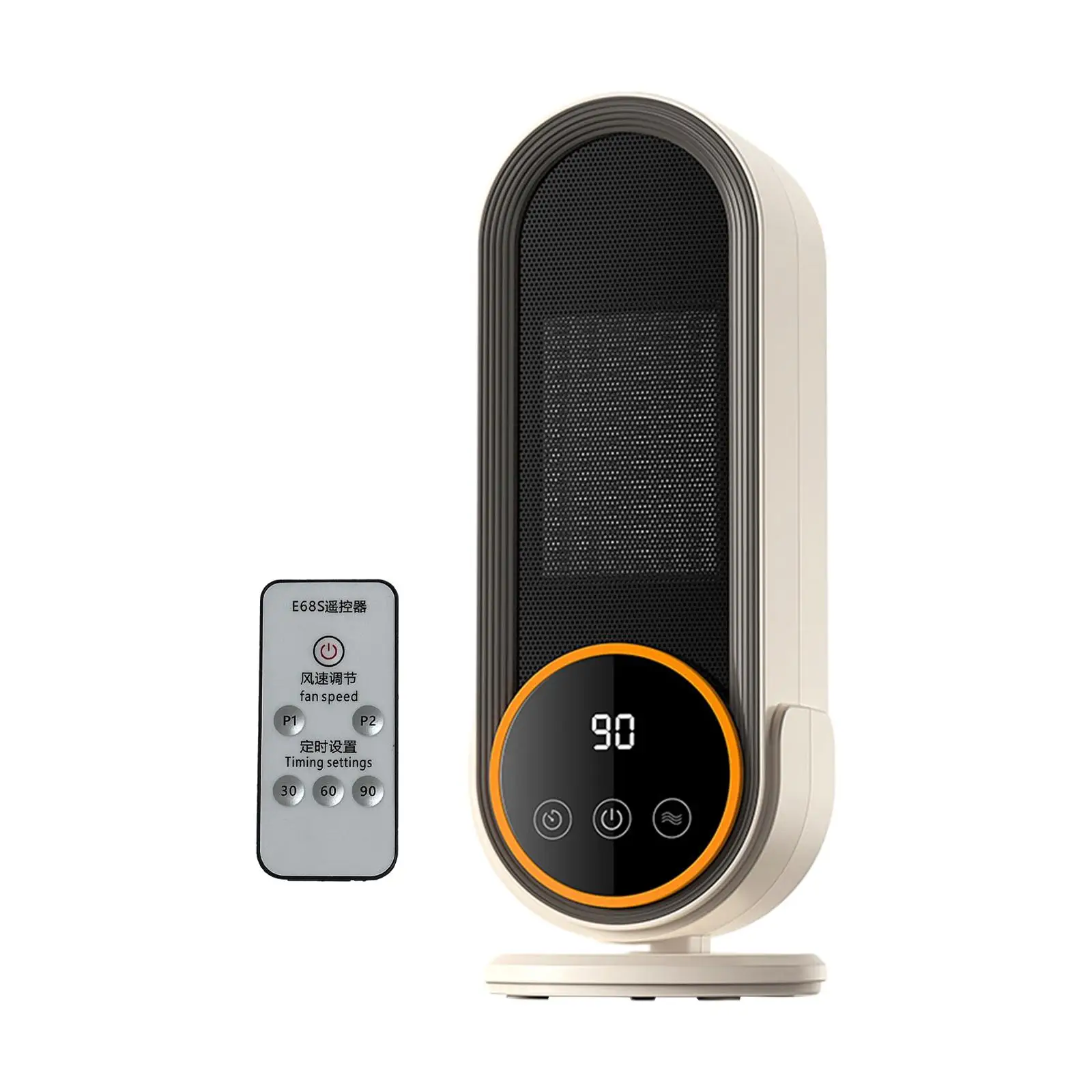 Calentador de espacio para habitación con Control remoto, calefacción rápida sin aspas, enchufe europeo de 220V, sin aspas, para escritorio de oficina, multiusos