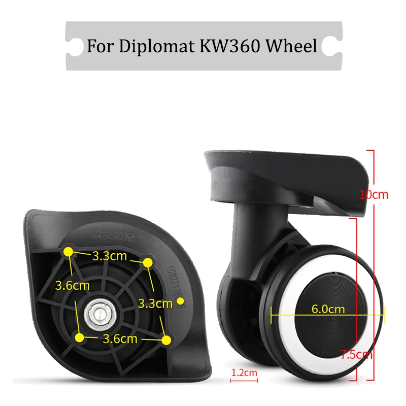 

Suitable For Diplomat KW360 Universal Wheel Silent Wheel Luggage Anti-wear Wheels Replaceable Wheels Flexible Rotation Wheels