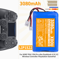 For SONY PS4/ PS4 Pro slim KCR1410 & LIP1522 Dualshock 4 V2 V1 Wireless Controller Playstation GamePad 3080mAh Replace Battery