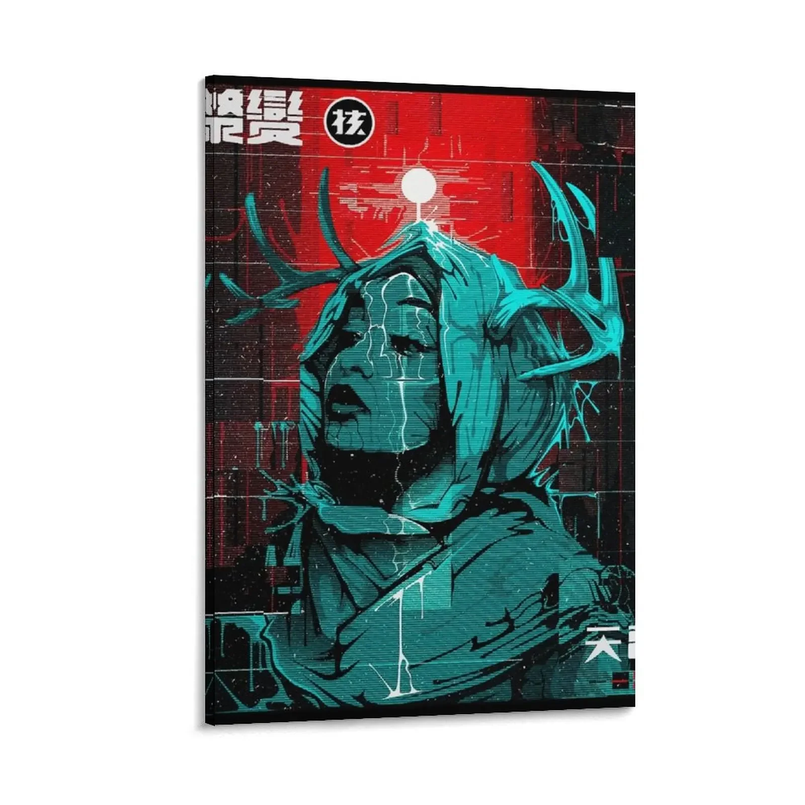 

Cyberpunk Glitch Girl Urban Style Design Canvas Painting decorative wall poster home decorations wall decor Paintings