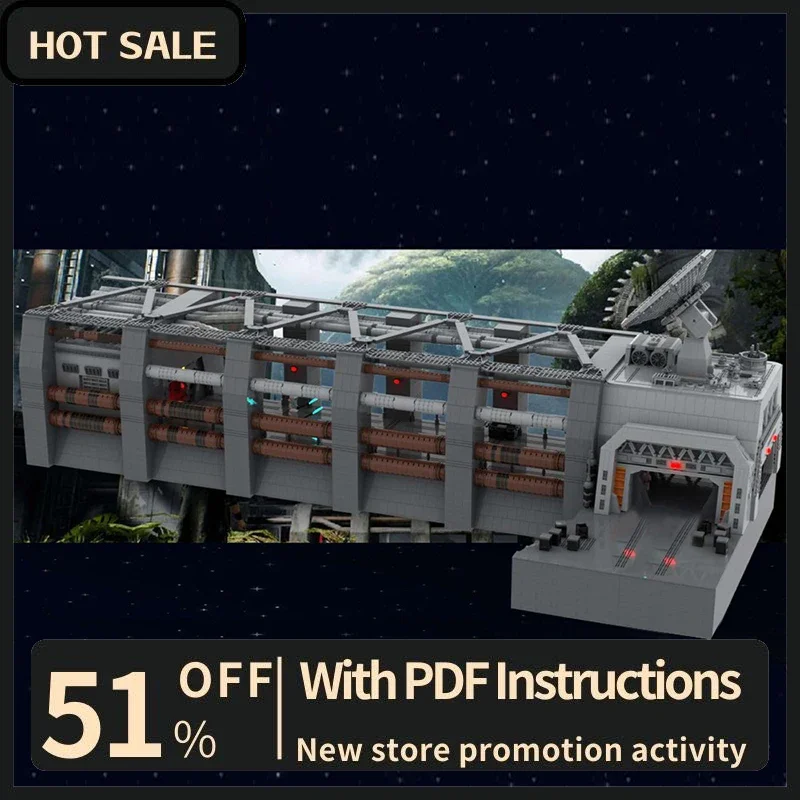 

New 8594Pcs Famous Star Battle Movie Moc Refinery Entrance Model Building Custom Puzzles Diy Creative Ideas Toys Birthday Gifts