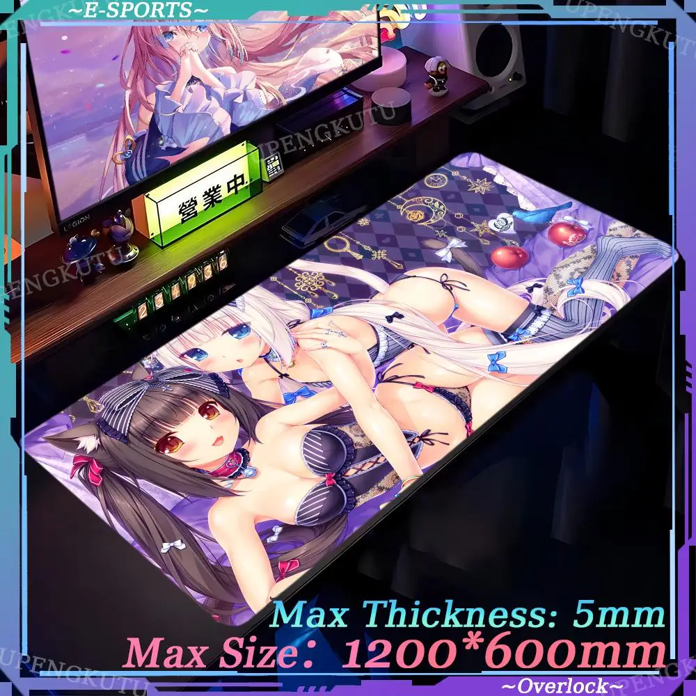 Mouse Computer cabinet pad Nekopara art Anime DIY gaming computer Pad Oversized Gaming Mouse Pad