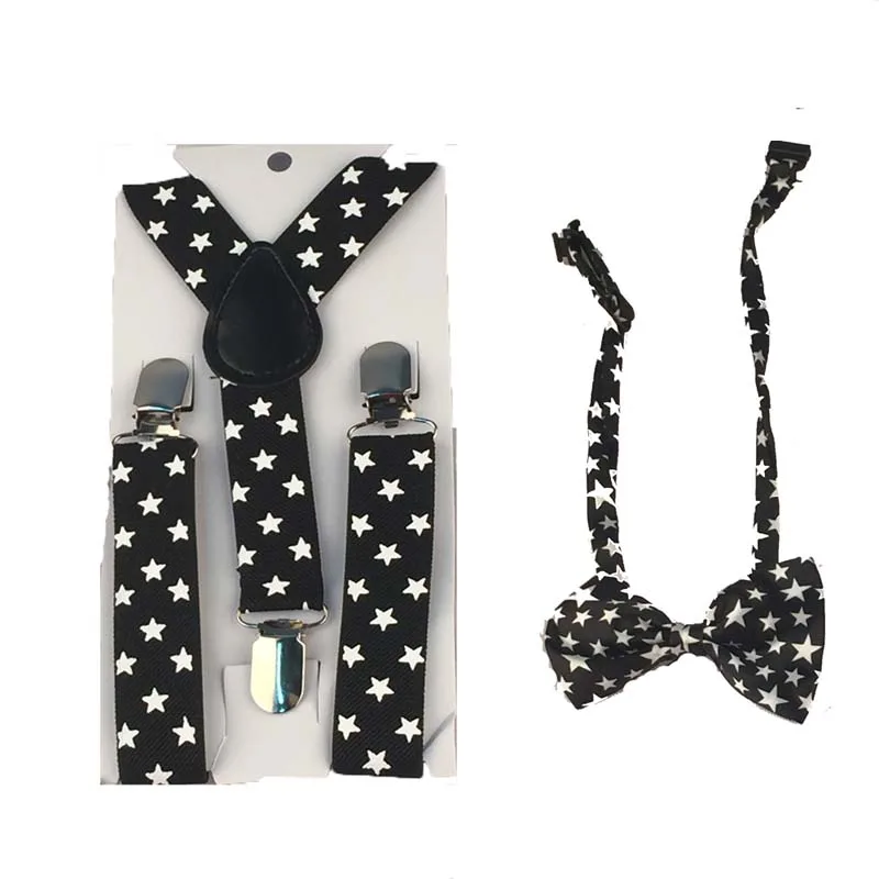 Children Necktie Kid 2Pcs Tie Suspenders Christmas Casual Wedding Business Clothing Accessories Luxury school MJ42