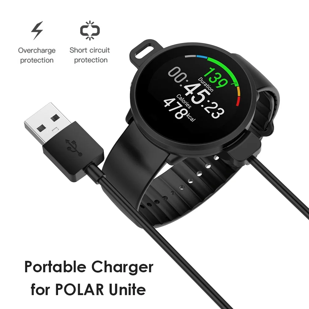 1m USB Power Charger for POLAR Unite Smart Watch Charging Cable Wristbands  Charger Line Smartwatch Accessories