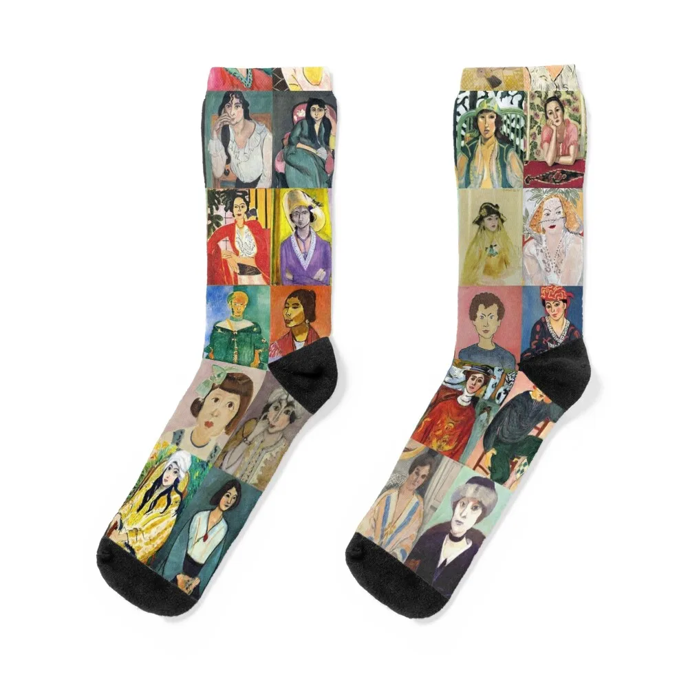 Henri Matisse Faces Socks cute sports and leisure anti slip football hip hop Socks Women Men's