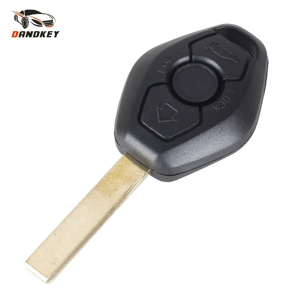 Dandkey 2 Button Key Remote Fob Case Replacement Car Key Shell Cover Keyless Fob For BMW 1 3 5 6 7 Series X3 X5 Z3 Z4 key shell