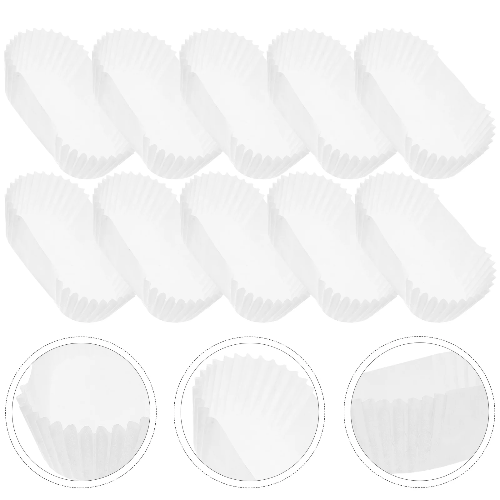 Boat Shape Paper Cups Grease Proof Cupcake Liners Baking Oval Bread Tray Saucepans