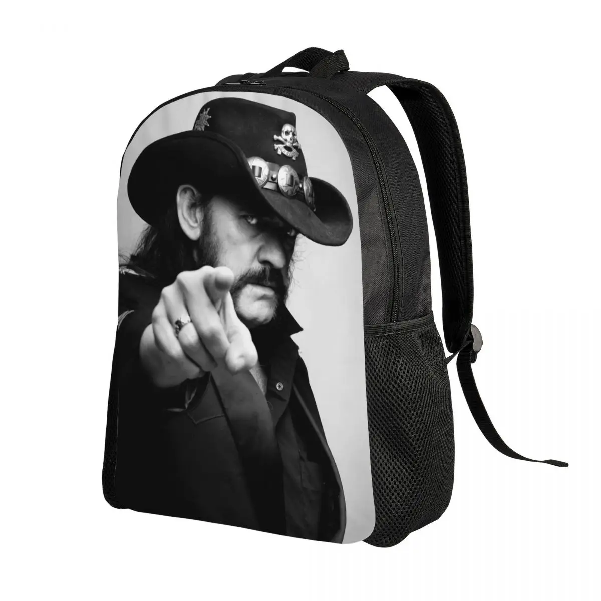 Custom 3D Print Retro Rock Singer Lemmy Backpacks Girls Boys College School Travel Bags Men Women Bookbag Fits 15 Inch Laptop