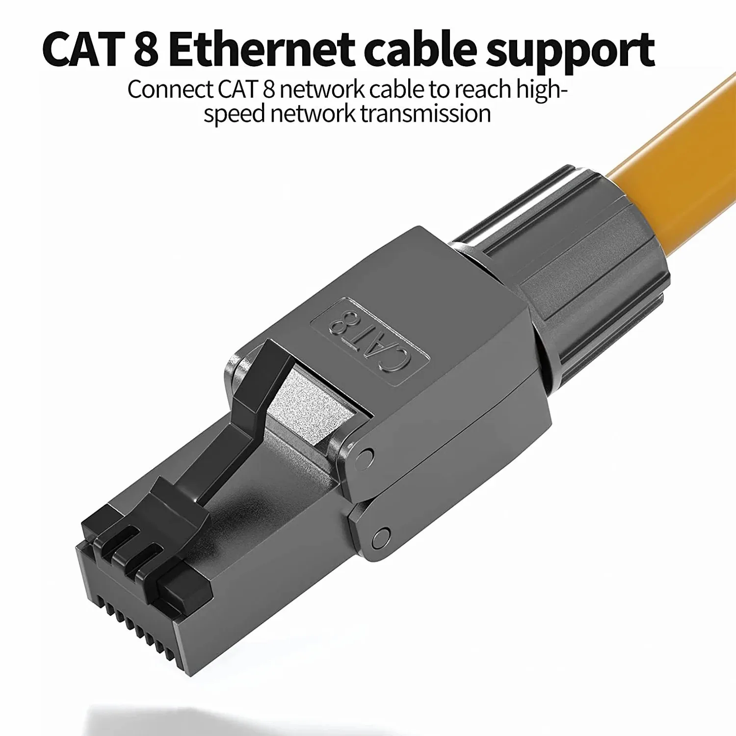 WoeoW-Connecteurs Ethernet Cat8 Cat7 Cat6a RJ45, sans outil, prise de terminaison modulaire industrielle Easy Jack blindée